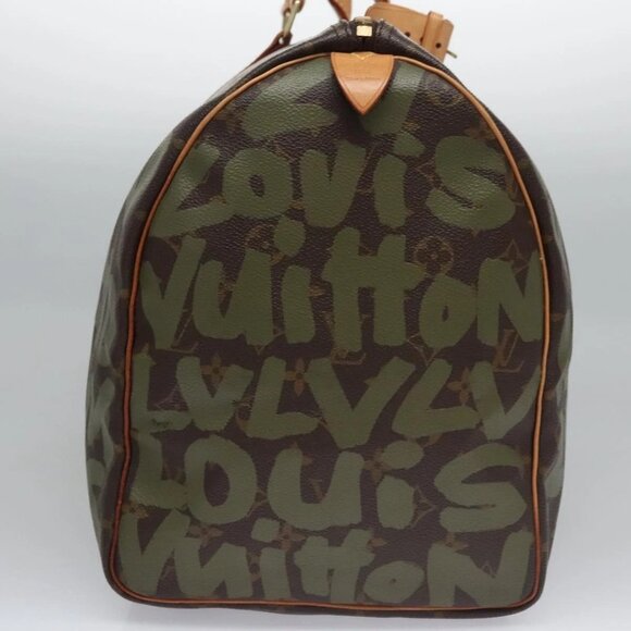 LOUIS VUITTON Monogram graffiti Keepall 50 Boston Bag Khaki M92196 Auth EC602AV - Picture 5 of 16
